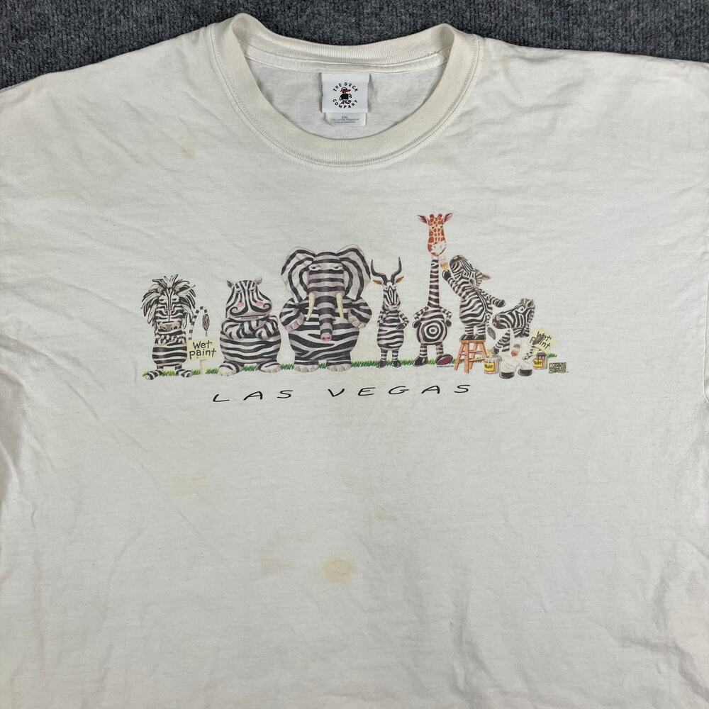 The Duck Company Las Vegas‎ T-Shirt Mens Size XXL White Animal Graphic Casual
